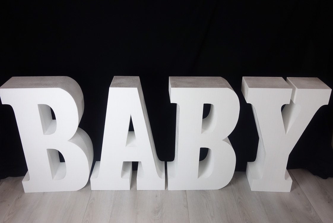 30" tall BABY Table Base Foam Letters
