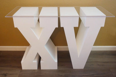 Large XV Foam Letter Table Base