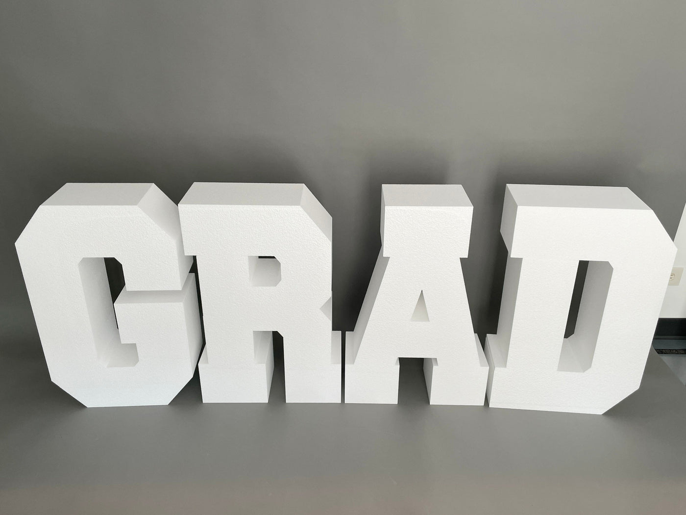 Large GRAD Table Base Foam Letters | Graduation Decor | Cake Table | Party Decor