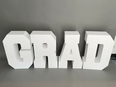 Large GRAD Table Base Foam Letters / Price for 4 letters