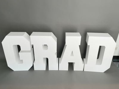 Large GRAD Table Base Foam Letters | Graduation Decor | Cake Table | Party Decor