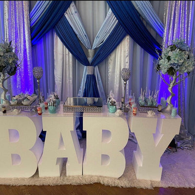 Large BABY Table Base Foam Letters | 8” deep letters | Babyshower | Gender Reveal | Its a Boy | Its a Girl|