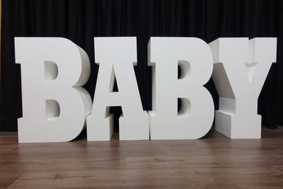 Large BABY Table Base Foam Letters | 8” deep letters | Babyshower | Gender Reveal | Its a Boy | Its a Girl|