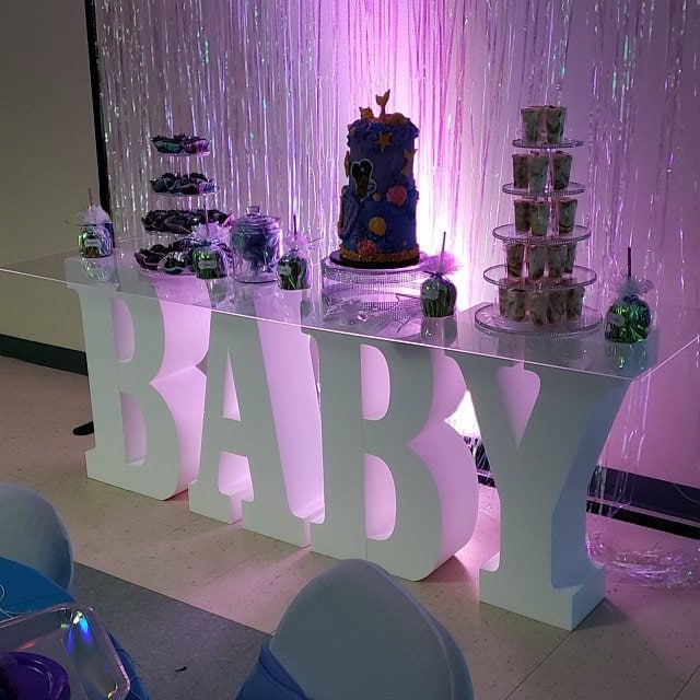 30" tall and 8" deep BABY Table Base Foam Letters | Gender Reveal | Baby Shower | Boy or Girl