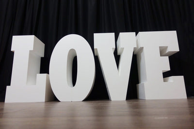 30" tall Large LOVE Table Base Foam Letters | 8” deep letters | Wedding | Bridal Shower | Party Decor