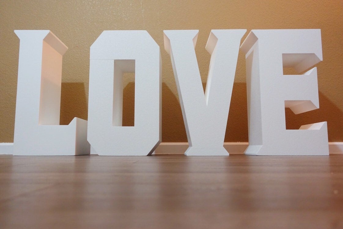 Large LOVE Table Base Foam Letters | 8” deep letters | Wedding | Bridal Shower |