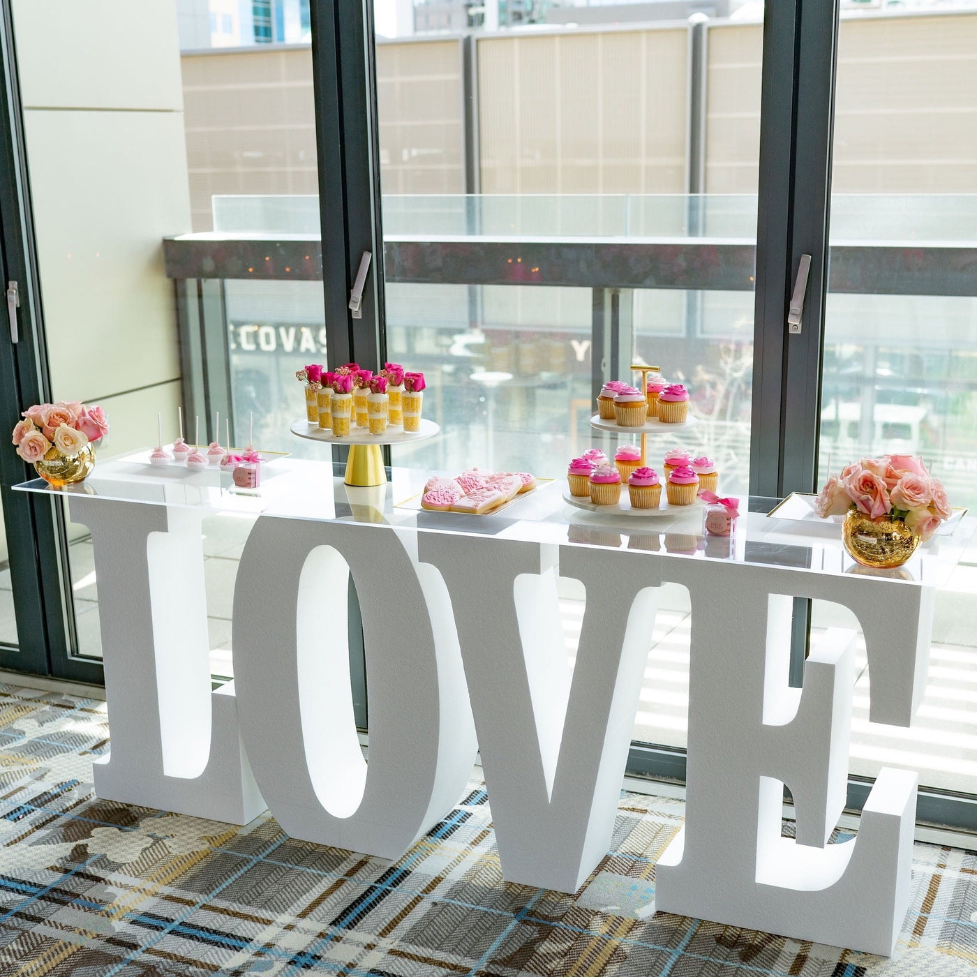 30" tall Large LOVE Table Base Foam Letters | 8” deep letters | Wedding| Bridal Shower | Party Decor