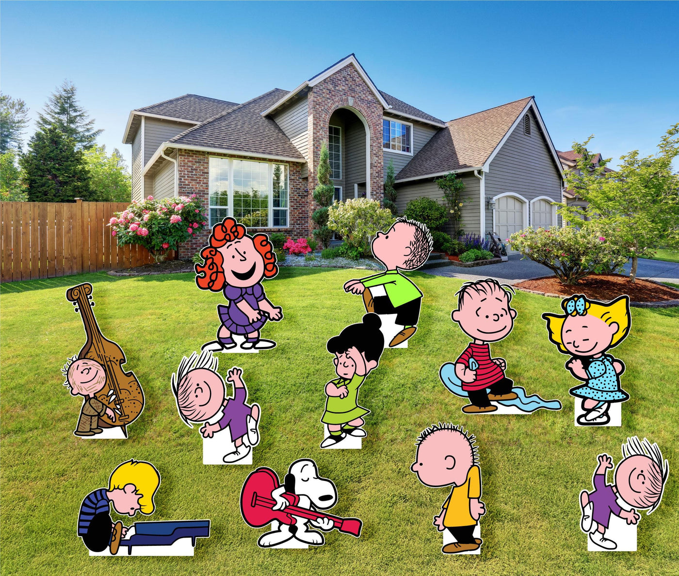 Peanuts dancing gang cutouts | charlie brown | snoopy decorations | yard signs |