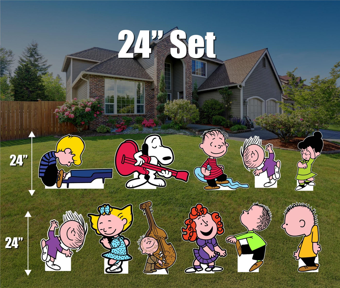 Peanuts dancing gang cutouts | charlie brown | snoopy decorations | yard signs |