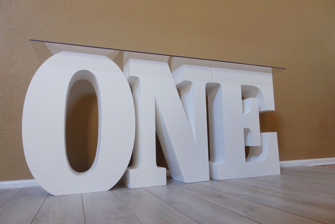 ONE Table Base Foam Letters | 8” deep letters| First Birthday | 1st Birthday | Birthday Decor