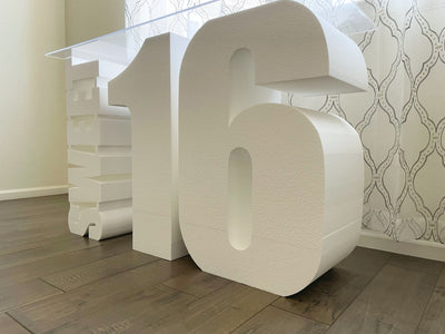 30" tall Sweet 16 Table Base Foam Numbers | 16th Birthday | Party Decor | Sweet Sixteen | Quinceanera |Dessert Table