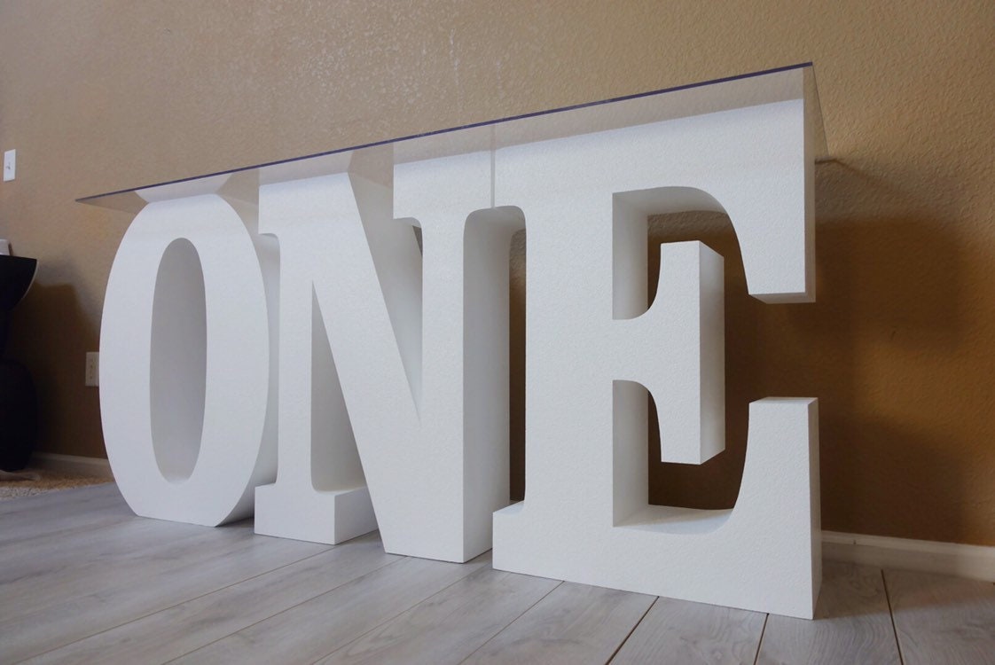 ONE Table Base Foam Letters | 8” deep letters| First Birthday | 1st Birthday | Birthday Decor