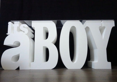 It's a BOY Large Table Base Foam Letters | Baby shower | its a boy| Gender Reveal| New Baby| Dessert Table