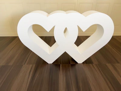 Double Heart Dessert Table | Custom Made | 30" tall table base | Wedding | Bridal shower