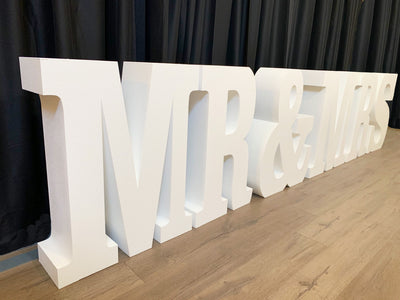 30" tall Large MR & MRS Table Base Foam Letters | 8” deep letters | Wedding | Bridal Shower| LOVE Letters| Party Decor