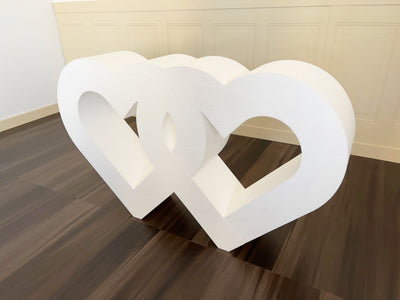 Double Heart Dessert Table | Custom Made | 30" tall table base | Wedding | Bridal shower