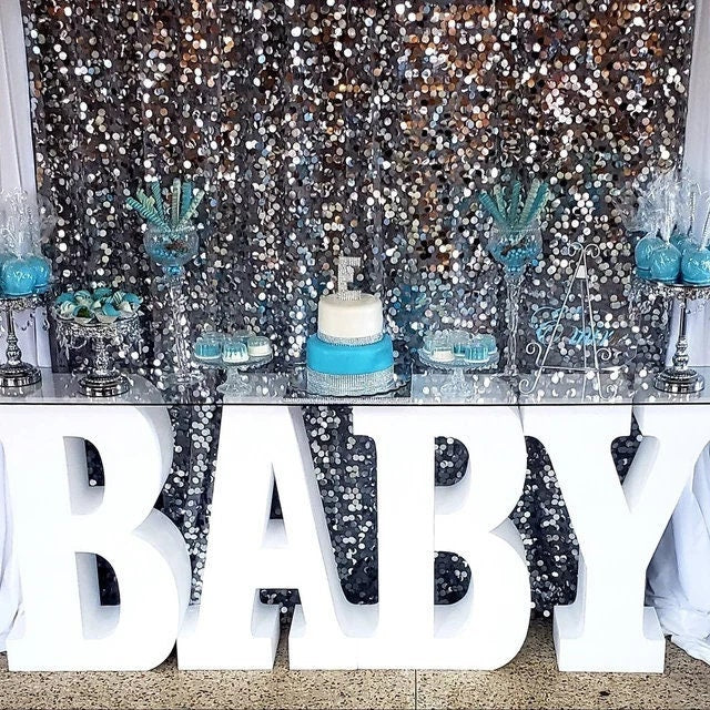 30" tall BABY Table | Foam Letters | Baby shower | Gender Reveal | Party Decor