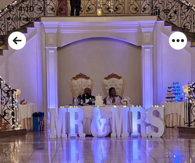 30" tall Large MR & MRS Table Base Foam Letters | 8” deep letters | Wedding | Bridal Shower| LOVE Letters| Party Decor