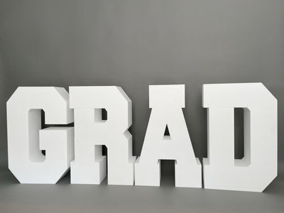 Large GRAD Table Base Foam Letters | 8” deep letters | Graduation Decor | GRAD| Class of | Graduate |Dessert Table