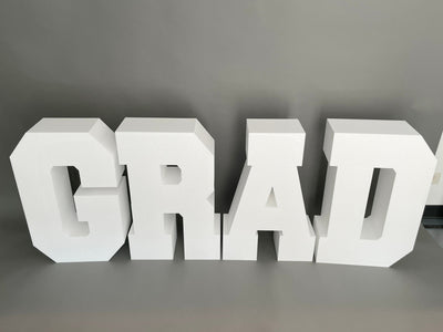 Large GRAD Table Base Foam Letters | 8” deep letters | Graduation Decor | GRAD| Class of | Graduate |Dessert Table