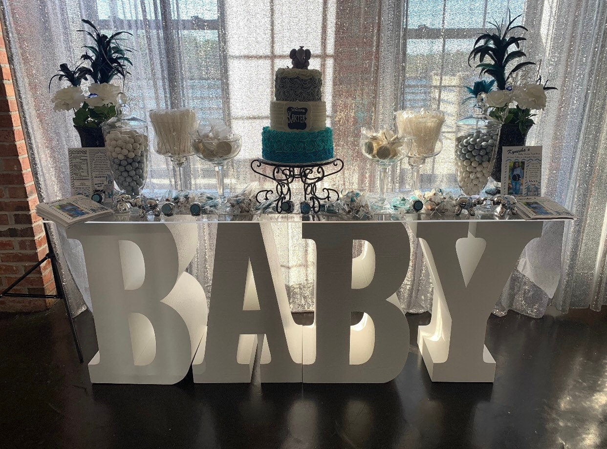 Large BABY table size foam letters | 30” tall letters | 8” deep | Babyshower | Gender Reveal |Its a Boy| Its a Girl | Dessert Table