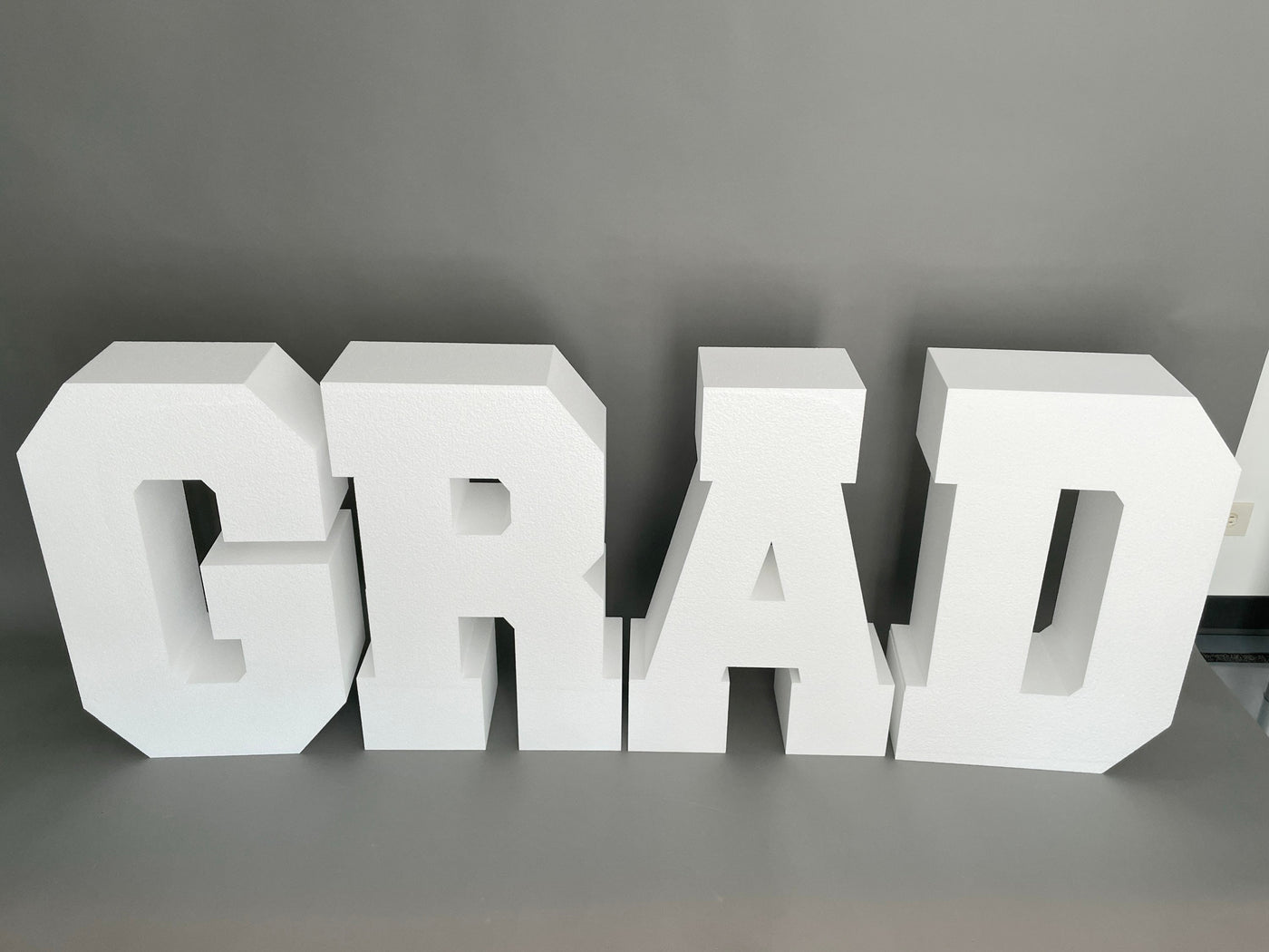 Large GRAD Table Base Foam Letters | 8” deep letters | Graduation Decor | GRAD| Class of | Graduate |Dessert Table