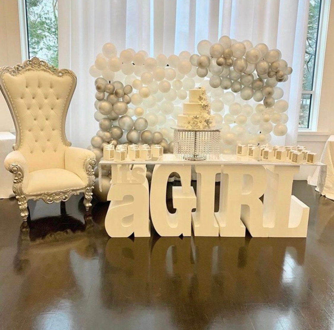 It's a GIRL Large Table Base Foam Letters | Baby Shower Decor | Dessert Table | Its a Girl | Gender Reveal