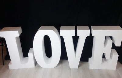 30" tall Large LOVE Table Base Foam Letters | 8” deep letters | Wedding| Bridal Shower | Party Decor