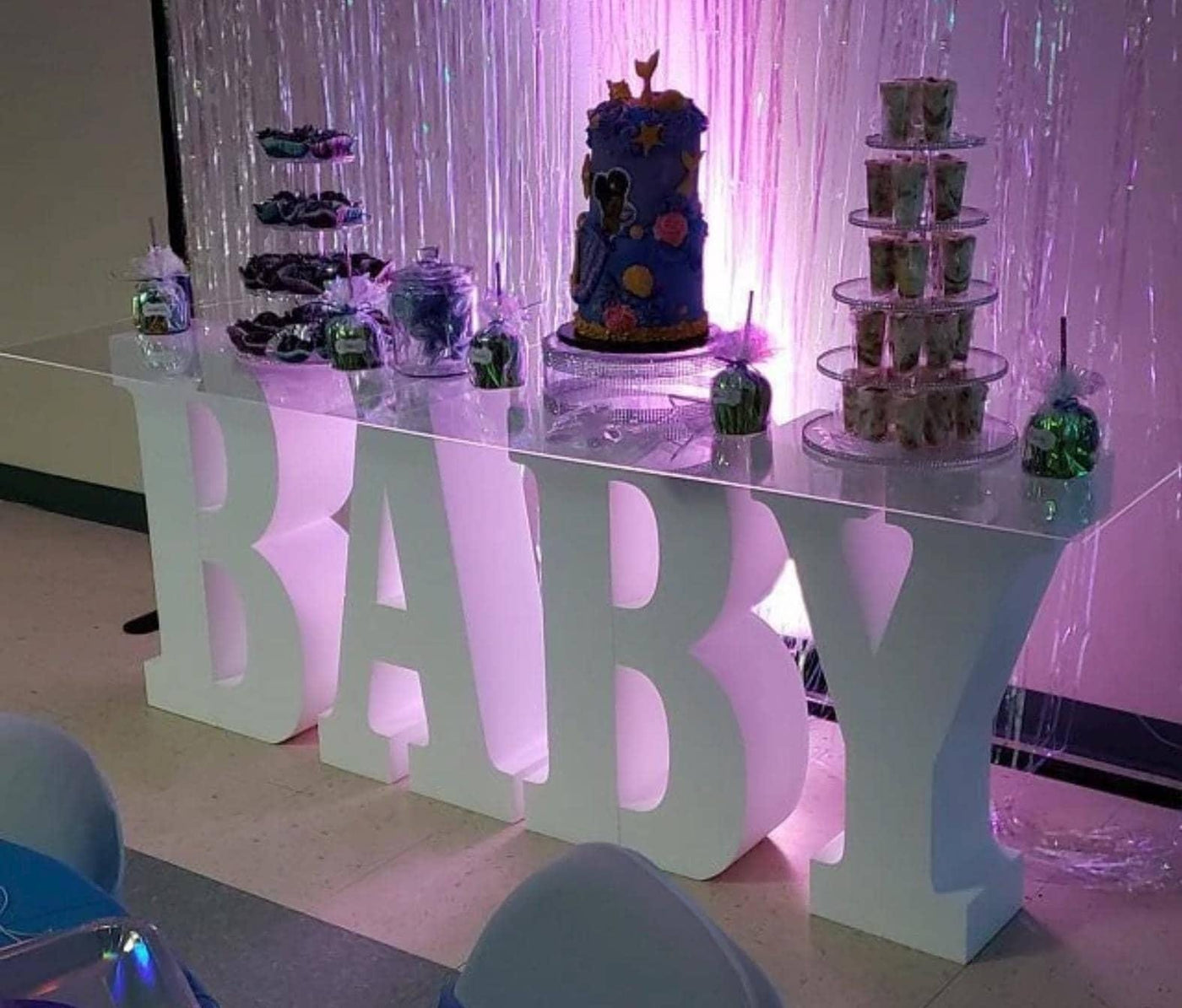 30" tall and 8" deep baby table base foam letters | gender reveal | baby shower | boy or girl