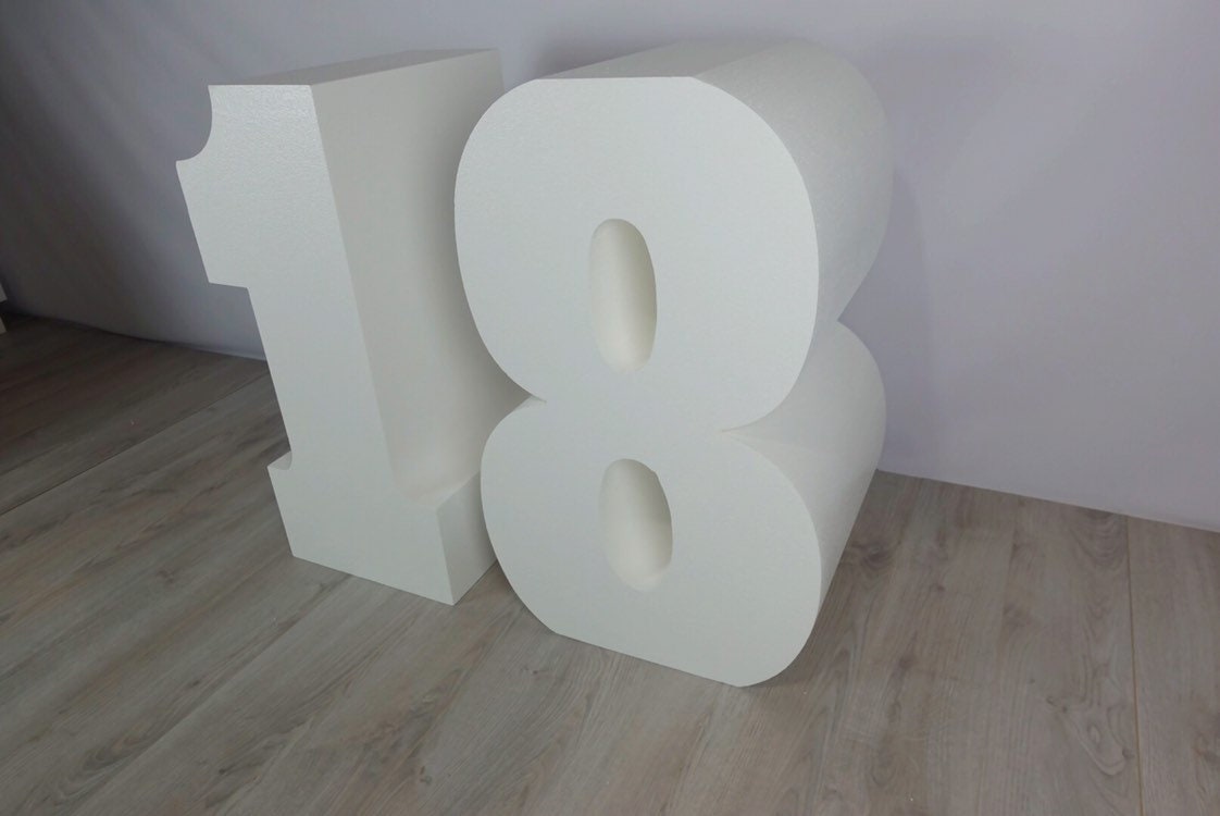 Large cardboard number