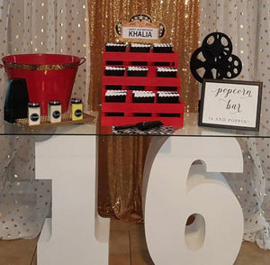30" tall and 12" deep 16 Table Base Foam Numbers