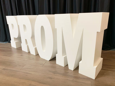 30" tall Large PROM Table Base Foam Letters
