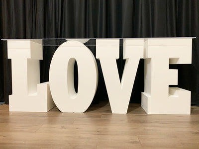 30" tall Large LOVE Table Base Foam Letters