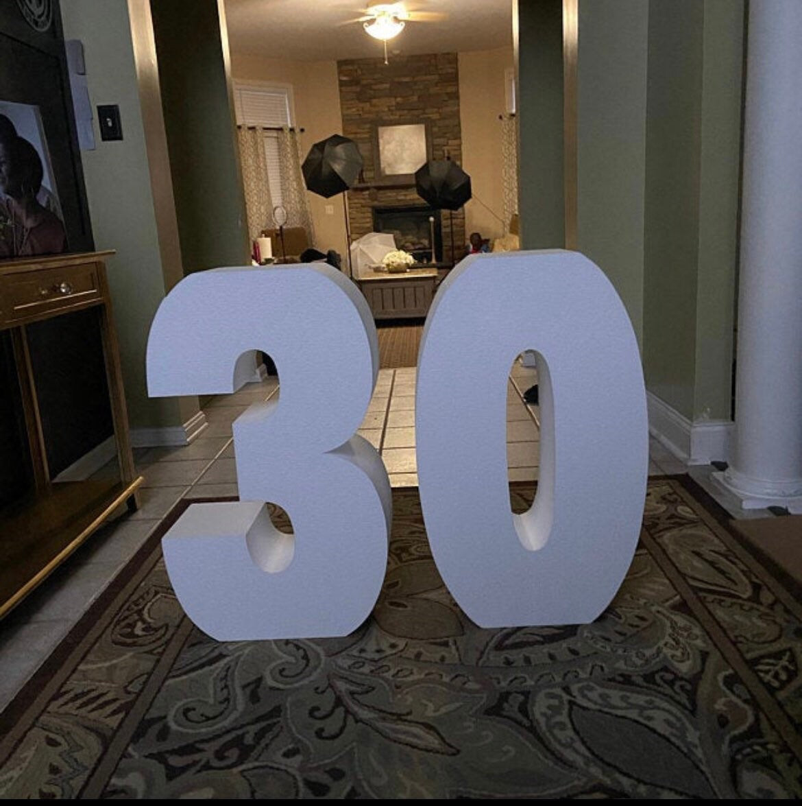ANY two numbers | 30" tall Table Base Foam Numbers | Party Decorations |