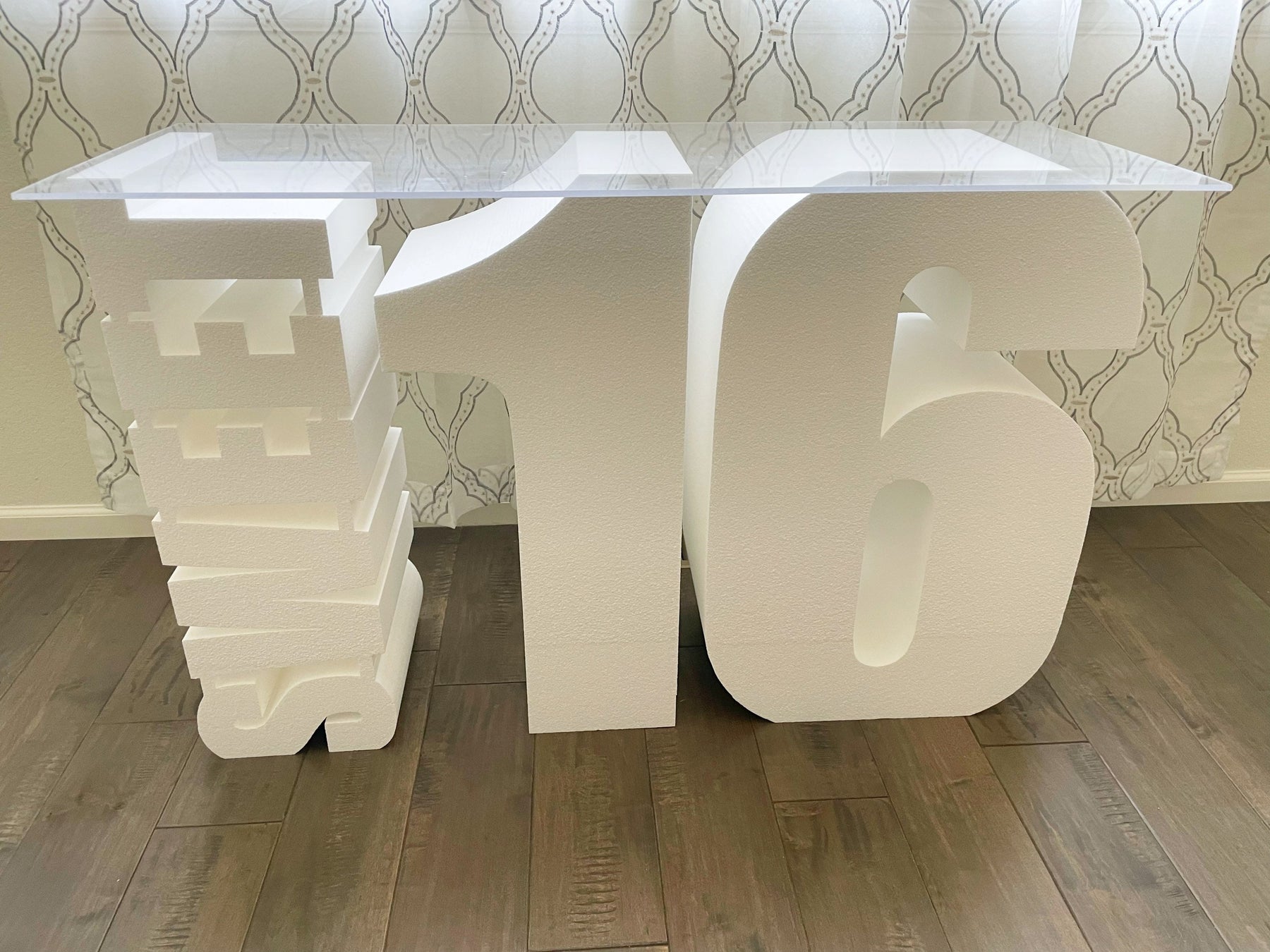 Large Freestanding Foam Letters set- Prop, Dessert Table for Sweet 16 –  SoCal Event Decor