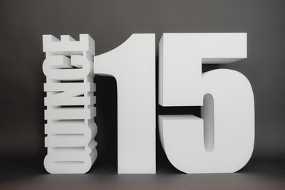 30" tall Quince 15 Table Base Foam Numbers
