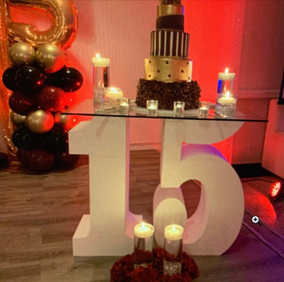 30" tall 15 Table Base Foam Numbers